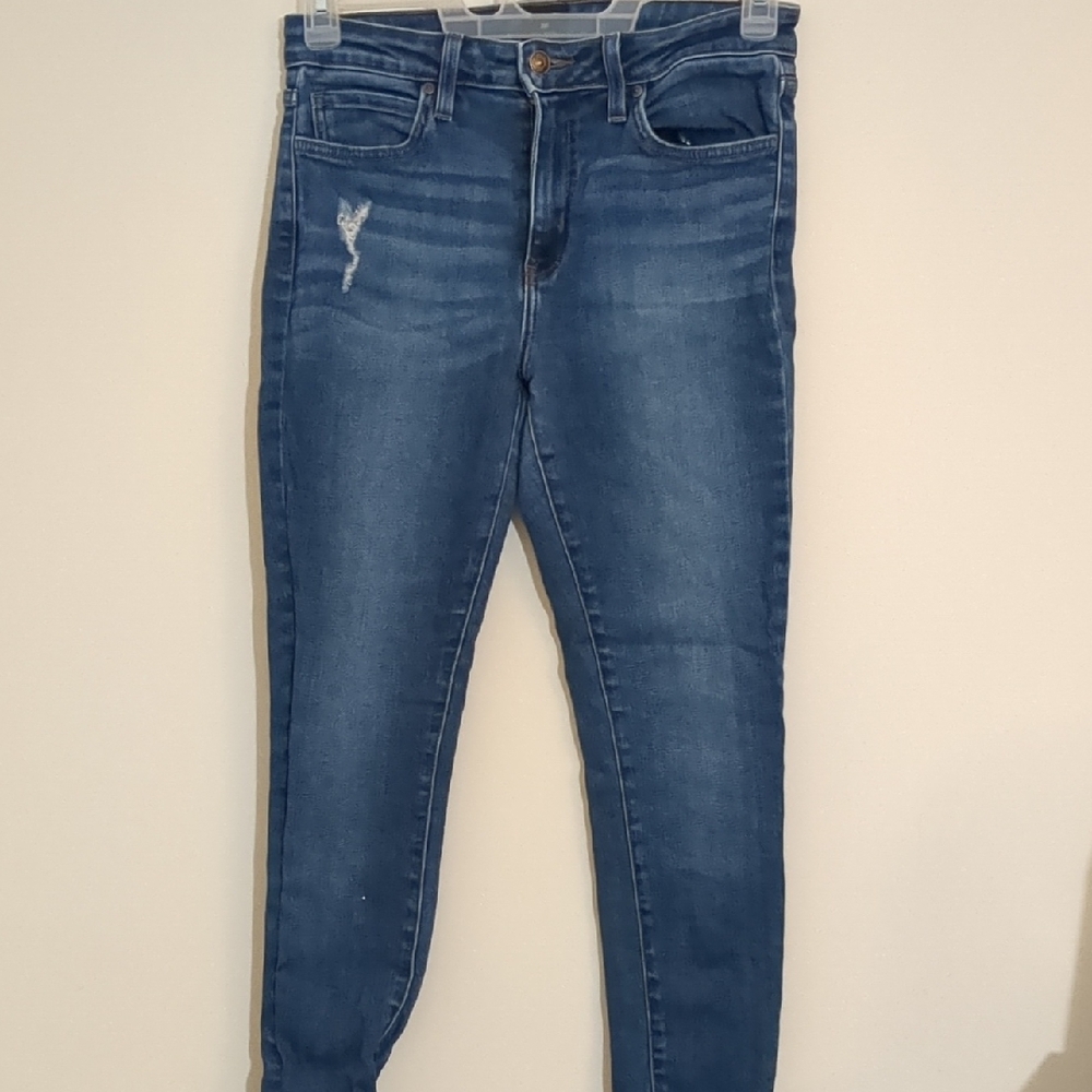 Just Black Women's Blue Jeans Size 28 Made In The USA Distressed